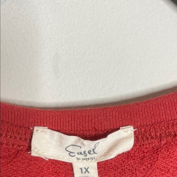 Easel | Women’s Heart Peace Sign Boho Patchwork Top Size 1X - Picture 5 of 7